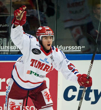 Magnus Pääjärvi Svensson, Timrå, gör 1-0, jubel