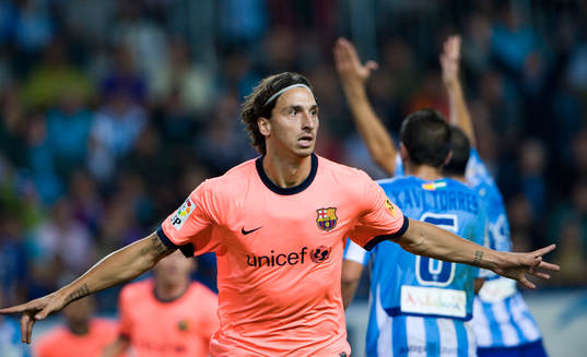 0-1 Zlatan Ibrahimovic, Barcelona, jubel