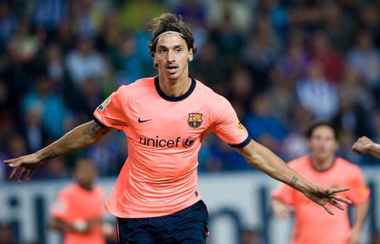 0-1 Zlatan Ibrahimovic, Barcelona, jubel