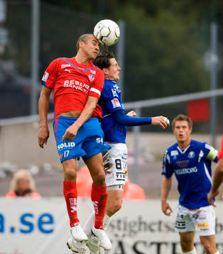 Henrik Larsson, Helsingborg, nickduell med Kristian Haynes,