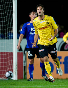 Denni Avdic, Elfsborg har gjort 1-2 i slutet av matchen.