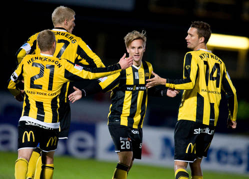Jonas Bjurström gör 2-0 till Häcken. Jubel