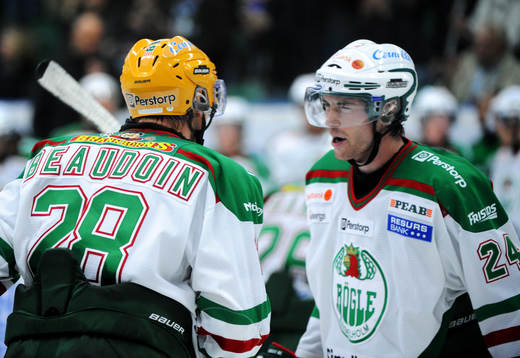Eric Beaudoin, Rögle och Jeremy Colliton, Rögle. Jubel