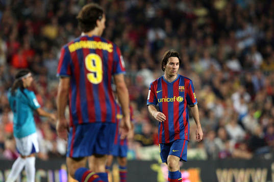 Zlatan Ibrahimovic och Lionel Messi, Barcelona