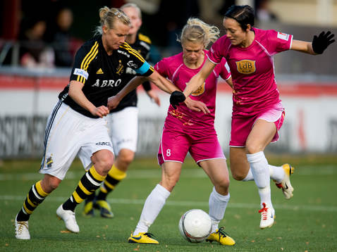 Frida Nordin och Therese SJögran, Ldb och Anna Mäkinen,