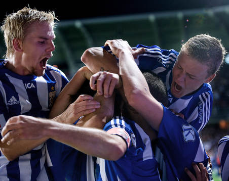 Stefan Selakovic, IFK Göteborg, gör 1-0. Jubel, glädje