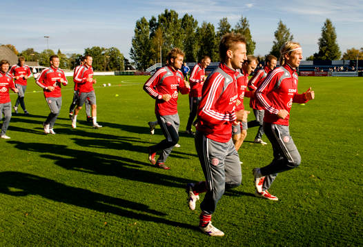 Danska fotbollslandslaget tränar