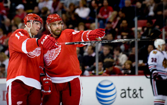 Dan Cleary och Henrik Zetterberg, Detroit Red Wings