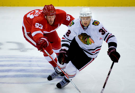 Johan Franzén, Detroit Red Wings, Kris Versteeg, Chicago