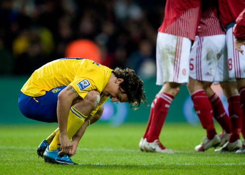 Jubel i Danmark. Zlatan Ibrahimovic, depp
