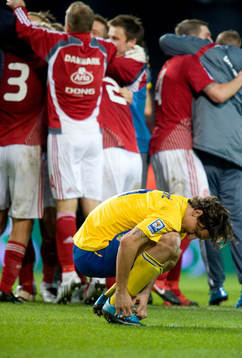 Jubel i Danmark. Zlatan Ibrahimovic, depp