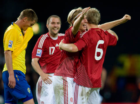 Jubel i Danmark. Markus Rosenberg, depp
