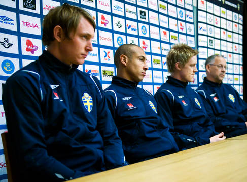 Kim Källström, Henrik Larsson, Rasmus Elm och Lars