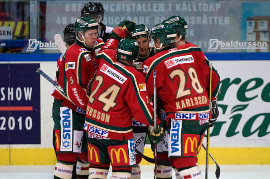 Mikko Lehtonen, Frölunda, gör 2-2. Jubel