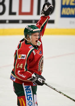 Patric Blomdahl, Frölunda, gör 1-1, jubel