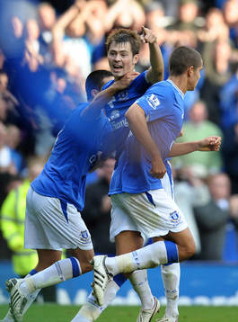 Diniyar Bilyaletdinov, Everton, glädje, jubel