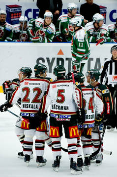 Frölunda, jubel och Rögle, depp