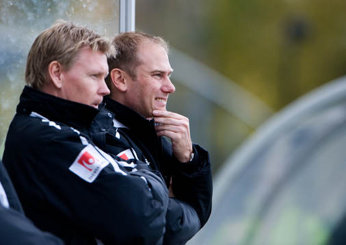 Magnus Haglund och Peter Wetterström, tränare, Elfsborg