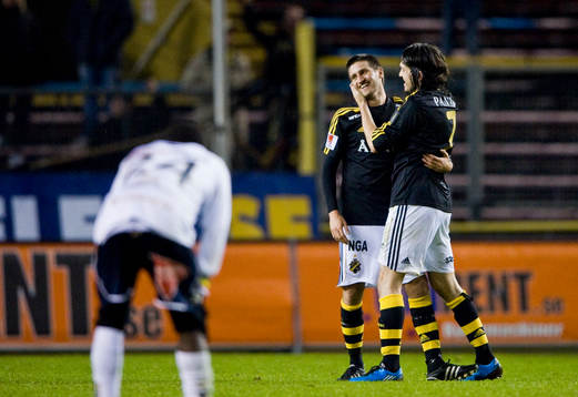 Gabriel Özkan och Bojan Djordjic, jubel