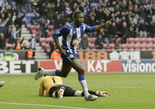 Charles N'Zogbia, Wigan, glädje, jubel