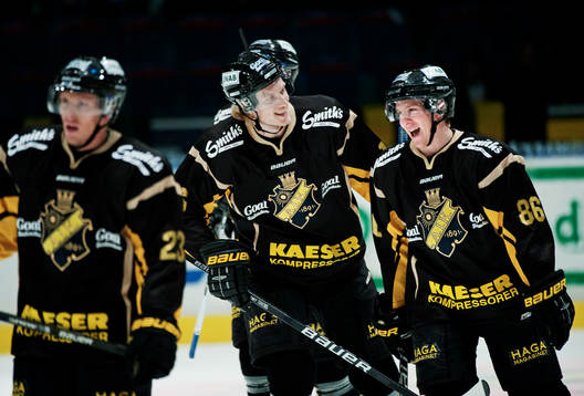 Johan Ryno och Oscar Ahlström, AIK, jubel