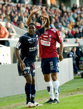 Adama Tambura, Helsingborg och Roy Miller Hernandez Örgryte
