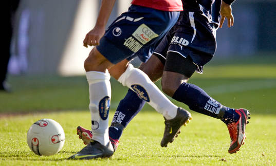 Fotboll, fötter, boll, sport, genre