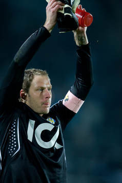 Kim Christensen, målvakt, jubel