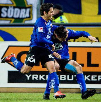 1-0 Tim Sparv, som grattas av Michael Görlitz
