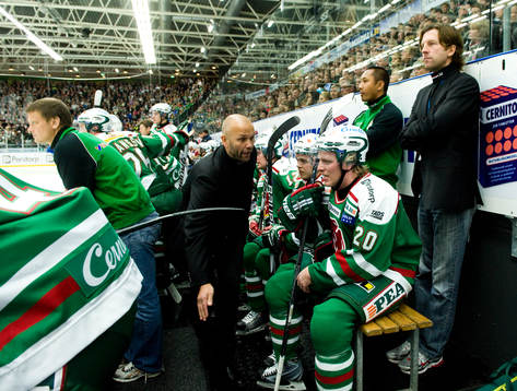 Tommy Sjödin, tränare och Mathias Månsson, Rögle