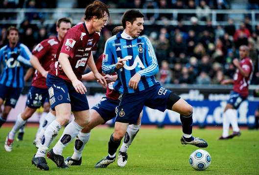 Hrvoje Milic, Djurgården, håller i bollen