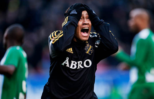 Antonio Flavio, AIK, skriker ut sin frustration