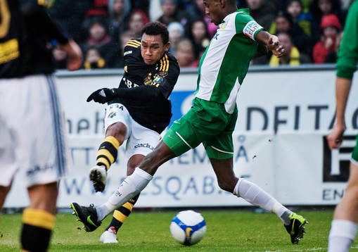 Antonio Flavio, AIK, skjuter mot mål