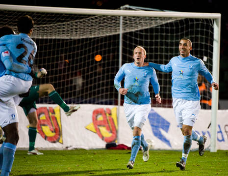 Daniel Larsson och Guillermo Molins, Malmö, jubel