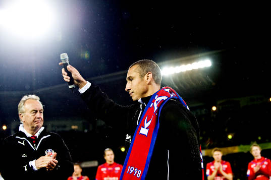 Bo Nilsson, tränare och Henrik Larsson, avtackning, tal,