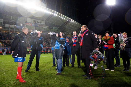Henrik Larsson, avtackning, Sten-Inge Fredin, ordförande