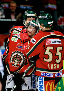 Fredrik Pettersson, Nicklas Lasu, Frölunda, jubel, glad