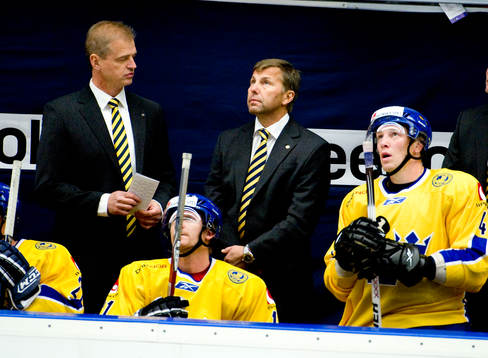 Beng-Åke Gustafsson, förbundskapten, Mats Näslund,
