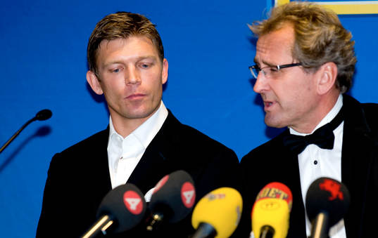 Marcus Allbäck, assisterande och Eric Hamrén,