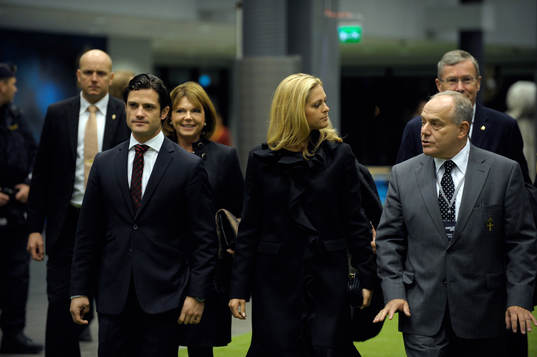 Prins Carl Philip, Prinsessan Madeleine och Mikael Santoft,