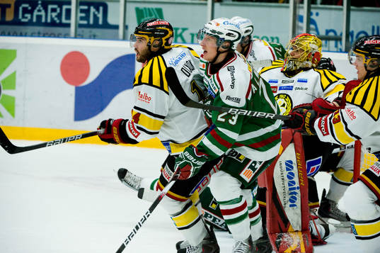 Stephen Dixon och Jacob Markström, målvakt, Brynäs.