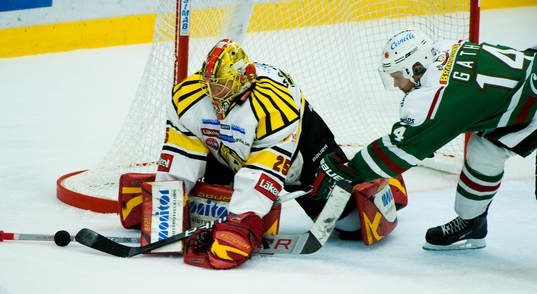 Jacob Markström, målvakt, Brynäs och Mikael Gath, Rögle