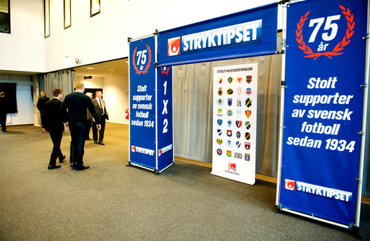 Fotboll, Fotbollsforum på Swedbank Stadion. Svenska Spel