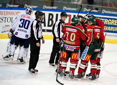 Mathis Olimb, Frölunda, gör 3-1. jubel