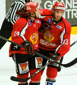 Almtunas målskyttar, Johan Andersson, (1-0) och Jimmie