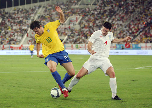 Kaka, Brasilien och Gareth Barry, England