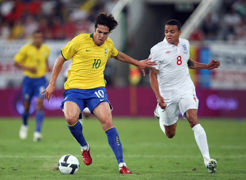 Kaka, Brasilien och Jermaine Jenas, England