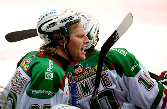Mathias Månsson, Rögle, skriker på domaren