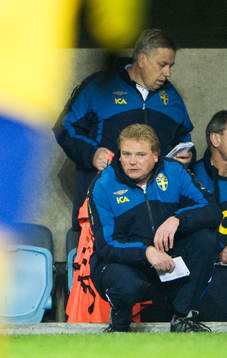 Fotboll, U21, EM-kval, Sverige. Tommy Söderberg och