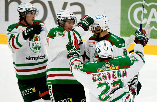 1-0 till Rögle. Målskytt Daniel Glimmenvall, Rögle. Jubel
